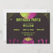 Vintage scary birthday einladung (Vorderseite)