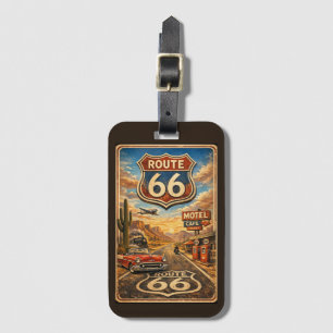 Vintage Scenic Route 66 Jahrhundertfeier Gepäckanhänger