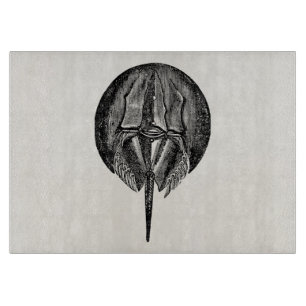 Vintage Schablone Pfeilschwanzkrebs-König-Krabben Schneidebrett