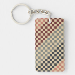 Vintage Schachbrett-Stil Schlüsselanhänger