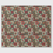 Vintage Schachbrettmuster Geschenkpapier (Flach)