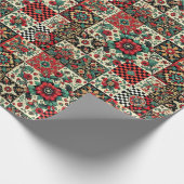 Vintage Schachbrettmuster Geschenkpapier (Ecke)