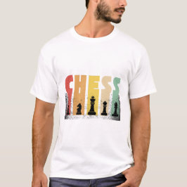 Vintage Schachfiguren Silhouette Art T-Shirt