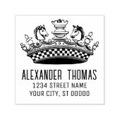 Vintage Schachfigurenadresse Permastempel (Design)