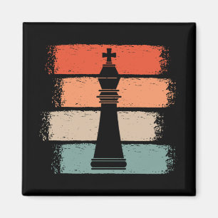 Vintage Schachpartien Retro Magnet