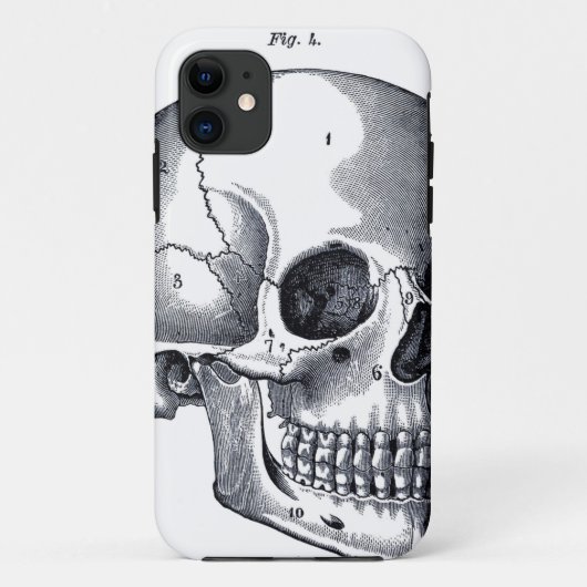 Vintage Schädel-Anatomie Case-Mate iPhone Hülle (Rückseite)