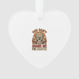 Vintage-Schädel, du kannst mich nicht erschrecken, Ornament