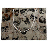 Vintage Schädel Große Geschenktüte (Vorderseite)