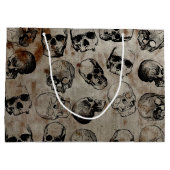 Vintage Schädel Große Geschenktüte (Rückseite)