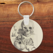 Vintage Schädel Schlüsselanhänger (Vorderseite)