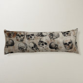 Vintage Schädel Seitenschläferkissen (Rückseite)