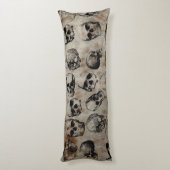 Vintage Schädel Seitenschläferkissen (Rückseite (Vertikal))