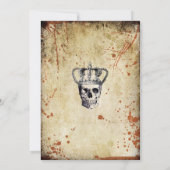 Vintage Schädel-und Einladung (Rückseite)