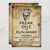 Vintage Schädel-und Einladung (Vorne/Hinten)