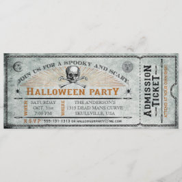 Vintage Schädel-und Knochen-Halloween-Party-Karte Einladung