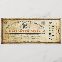 Vintage Schädel-und Knochen-Halloween-Party-Karte Einladung