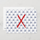 Vintage Schädel und Kreuzknochen Postkarte (Vorne/Hinten)