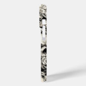 Vintage Schädel und Rose Case-Mate iPhone Hülle (Rückseite / Links)