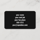 Vintage Schädel Visitenkarte (Rückseite)