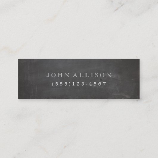 Vintage Schädelätzung Telefonnummerkarte (Rückseite)