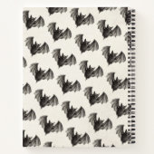 Vintage Schädelbücher Dunkle Akademie Gotisches Ha Notizblock (Rückseite)