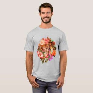 Vintage Schädelhippie-Art-gefärbte Krawatte T-Shirt