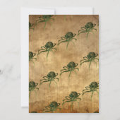 Vintage Schädelspinnen Gotisches Halloween-Party Einladung (Rückseite)