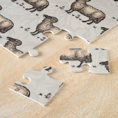 Vintage-Schaf-Illustration: Klassische Farmkunst Puzzle (Seite)