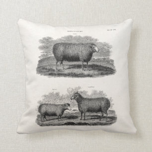 Vintage Schaf-Mutterschaf-Vieh-Retro Mutterschafe Kissen