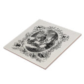 Vintage Schaf-personalisierte Illustration der Fliese (Seite)