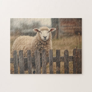 Vintage Schaf Sepia Puzzle