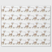 Vintage Schafe durch lustige Vieh Geschenkpapier (Flach)