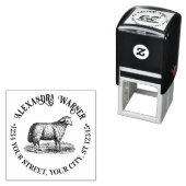 Vintage Schafschaf-Nutztiere Name Rücksendeadresse Permastempel (Beispiel)