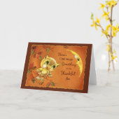 Vintage Schale-Erntedank-Karte Karte (Gelbe Blume)