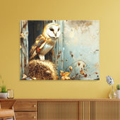 Vintage Schale im Herbst 32x24 Leinwanddruck (Insitu (Wohnzimmer))