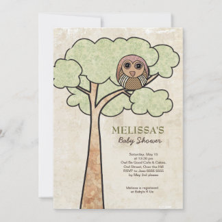 Vintage Schale in Tree Baby Dusche Party Einladung