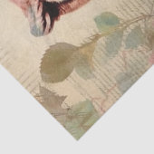 Vintage Schale und rosa Rosen Seidenpapier (Detail)