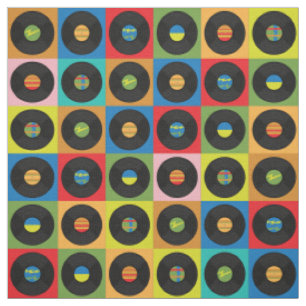 Vintage-Schallplatten Retro-Musik Farbige Stoff