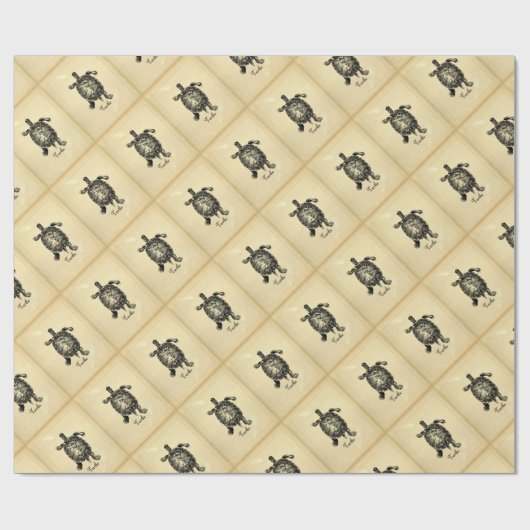 VINTAGE SCHALTFLÄCHE GESCHENKPAPIER (Flach)