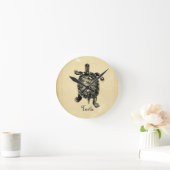 VINTAGE SCHALTFLÄCHE RUNDE WANDUHR (Zuhause)