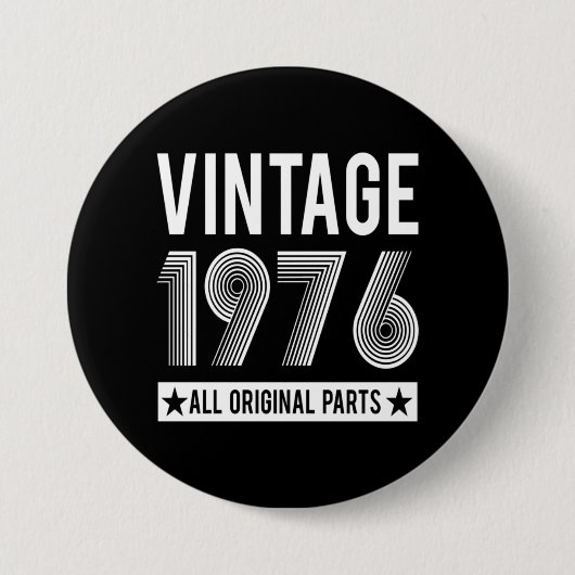 Vintage Schaltfläche zum Geburtstag 1976 Button (Vorderseite)
