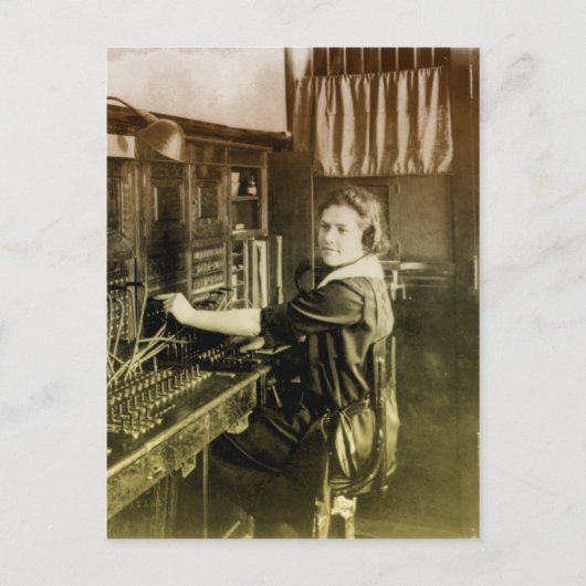 Vintage Schalttafel Postkarte (Vorderseite)