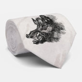 Vintage schändliche Stoßzahn-Schablone des wilden Krawatte (Gerollt)