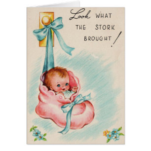 Vintage - Schau, was der Storch gebracht hat,