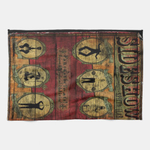 Vintage-Schaubudenbanner Handtuch