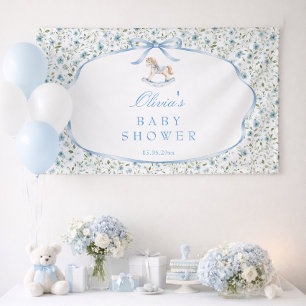 Vintage Schaukelpferd Jungen Baby Shower Banner