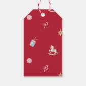 Vintage Schaukelpferd Weihnachten Geschenkanhänger (Rückseite)