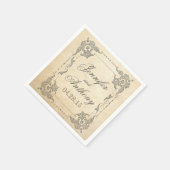 Vintage Scheinhochzeit Serviette (Ecke)