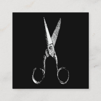 Vintage Schere Barber- oder Salon-Visitenkarte Quadratische Visitenkarte