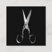 Vintage Schere Barber- oder Salon-Visitenkarte Quadratische Visitenkarte (Vorderseite)